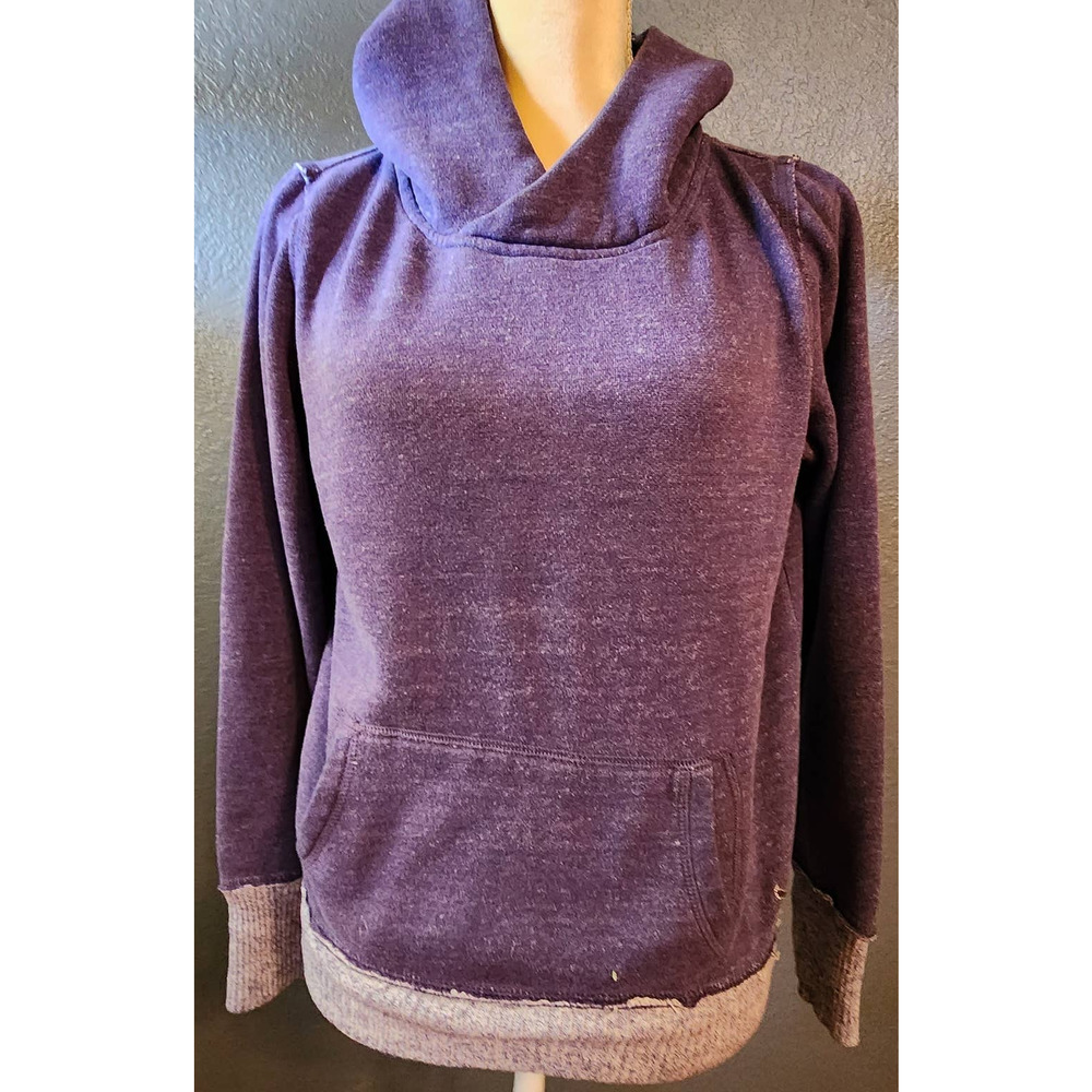 American Eagle Outfitters Women's Purple Cropped Sweatshirt Size Medium